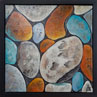 Bunte Kiesel, 45 x 45 cm, Acryl auf Leinwand